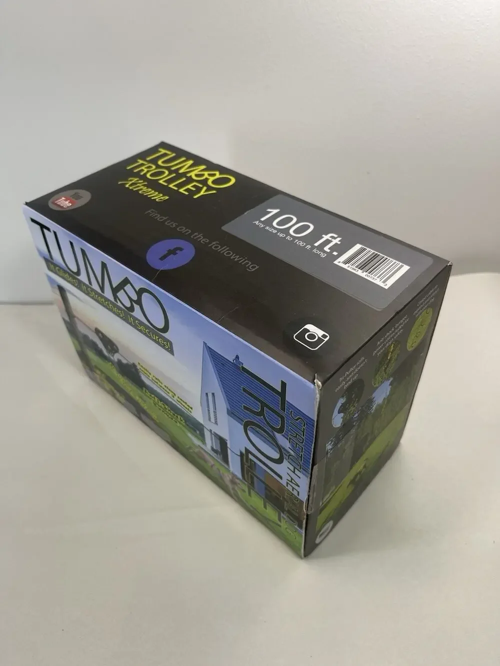 Tumbo Xtreme 100ft Stretch Aerial Dog Trolley Tie Out System Open Box